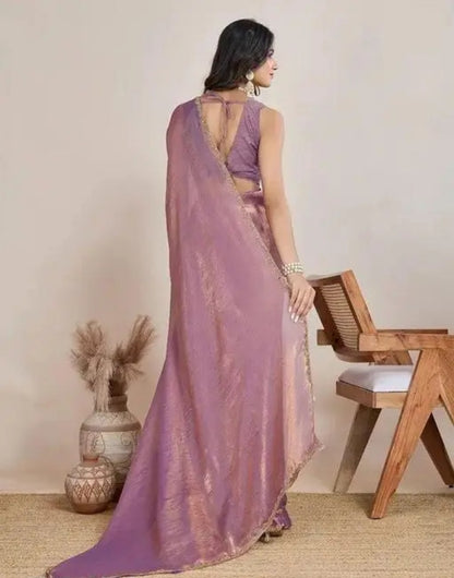Fandy Crush Saree Rich Border Look Saree With Blouse