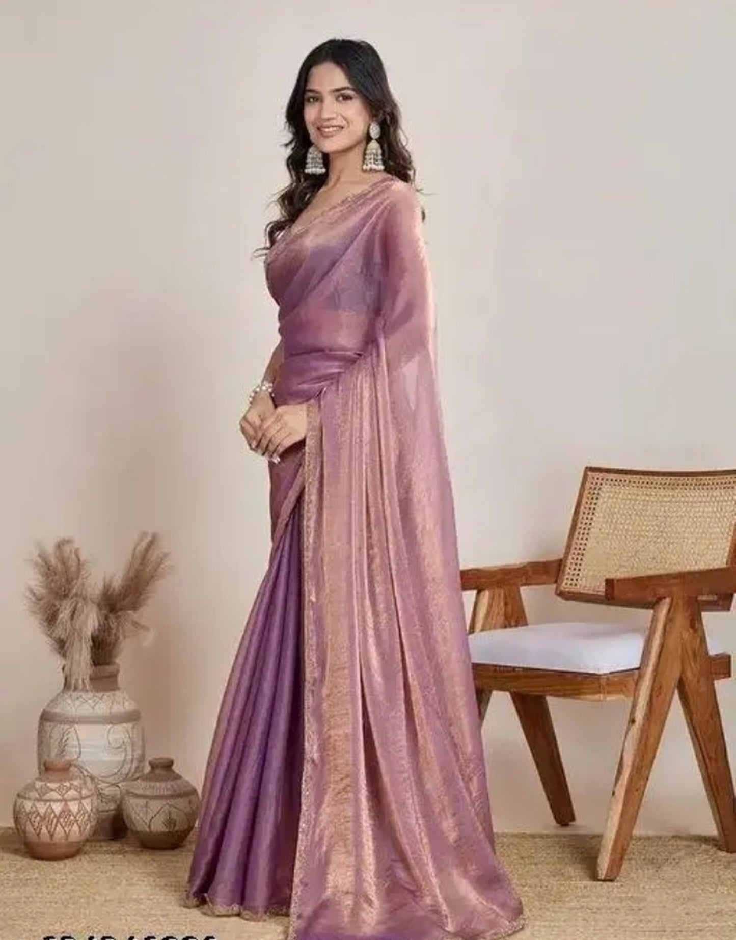 Fandy Crush Saree Rich Border Look Saree With Blouse
